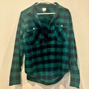 J. Crew Quarter-Zip Flannel Shirt